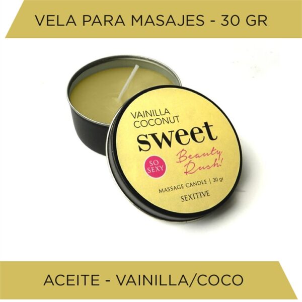 Vela de Masajes Vainilla y Coco 30gr