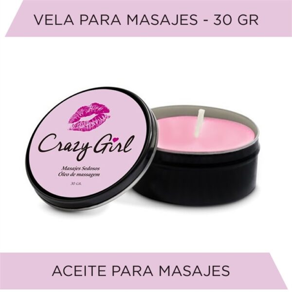 Vela de Masajes CRAZY GIRL 30gr - Sexitive