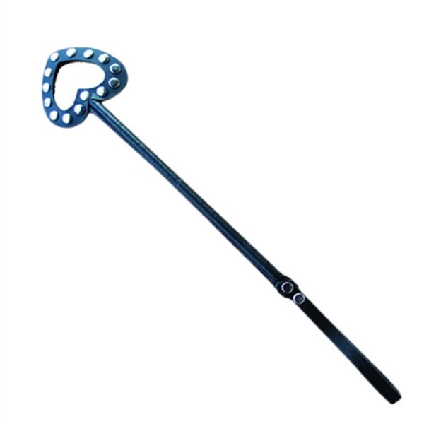 Palmeta de corazón con tachas Negro